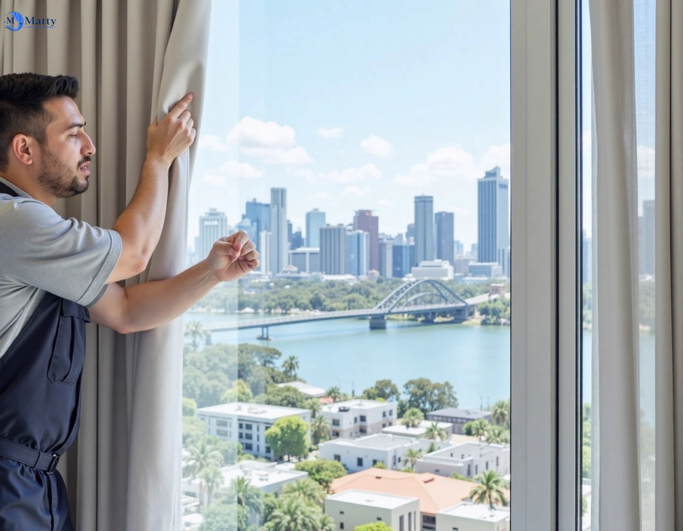 Professional curtain steam cleaning service ashbury-nsw QLD by Matty Curtain Cleaning